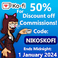 Now Ko-fi for 50% Discount off Commissions! ☕❤️💶🏷️