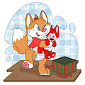 Foxy Plushie Hugs -By Honyshib-