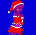 Indigo Triangle in Her Christmas Outfit