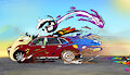 Goos vs Car - Art by Aver-art by ChakatJaggerfrost