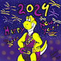 New Year's Dino 2024 BY Rhythm by iedino