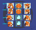 NewYearsKitsune Emote Sheet - Wicked Whiskers Comm