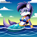 Lupe The Wolf as a mermaid