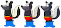 Three Skunks Cosplaying Astro Boy (Mighty Atom)