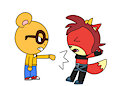 Arthur Read punches Fiona Fox for slapping Tails by TopHatXDusty68