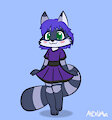 YCH in a dress for a cute raccoon !