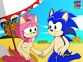 Nude Amy Rose and Sonic on the beach (@SonicAmySquadYT) by Son1CUwU