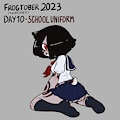 Frogtober 2023 ( +Kinktober )  Day 10 - School Uniform by Shouk