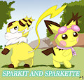 Sparkit and Sparkette by pichu90