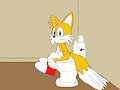 Tails on the potty (digitized) by GhostlyFantasy