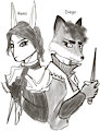 Remi and Diego - Sketch Portrait by Ivvory