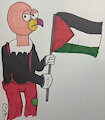 Chappy Supports Palestine by BigBadBuzzard