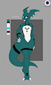 Sea Green Guilmon Adopt-CLOSED