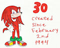 Happy 30th anniversary, Knuckles by KatarinaTheCat18