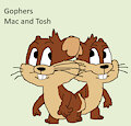 Gopher Daily Character - Mac and Tosh