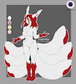Red White Kitsune Adopt-CLOSED by ChaosEye