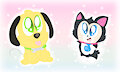 Pluto and Figaro (Jewelpet-ified)