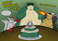 Birthday Snorlax (Lodoss-12) by altered
