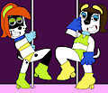 Dizzy and Dee Dee Dalmatian Pole Dancers