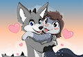 YCH Valentine's Day Hugs for alphawolf64 !