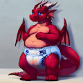 Cute Cuddly Crinkly Cragon.. I mean Dragon! :3 by NovaOtter