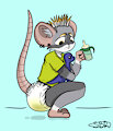 Baby rat commission by StinkyBabyRat