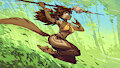 Flying Huntress [4K Wallpaper] - Patreon Vote Winner by Zummeng