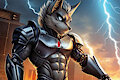 Villain OC - Neo DOOM Cyborg Electro Jackal by Rayfox