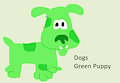 Dog Daily Character - Green Puppy