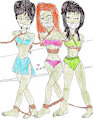 Unwilling Marchers Marta, Giala and Vina Orion Slave Girls by Godzilla713