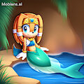 Tikal The Echidna as a mermaid