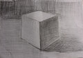 Cube 正方体 2023-1-10 | pencil sketching by ReiTenny