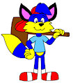 Alex the Fox with a Mallet
