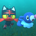[3D] Litten and Popplio by kuby64