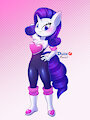 Rarity's Rouge Outfit [fanart] by DudeRedBlue