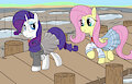 Fluttershy and Rarity doronko time 1 by mucky