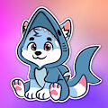 My Umkashka in a shark costume :3