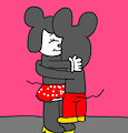 minnie hugs mickey
