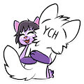 Cute YCH hugs sticker for Cassiopiea