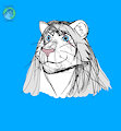 Concept art of a cute tiger character 🥺
