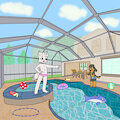version seins nus de la scène de la piscine by swoooner