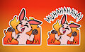 Fire bunny sticker for Knufte >:3