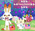 Happy Easter from Scorbunny and Togepi by ChelseaCatGirl
