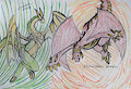 windstorm dragon and flamestorm dragon by sylveon69