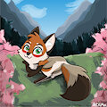 Sakura and Mountains YCH for Forlore :3