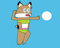 Luna Playing Beach Volleyball