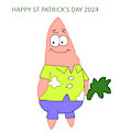 Patrick Star with a Shamrock