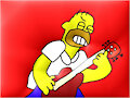 Homer Simpson with Guitar