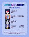 SmolScribbles Price Sheet by smolscribbles