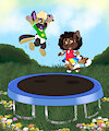 Trampoline Pups -By NazzNikoNanuke-